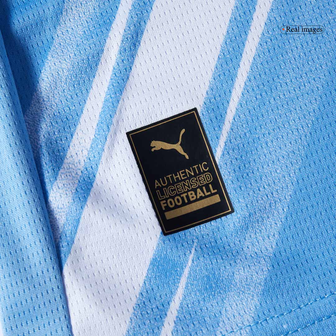 Kid's Manchester City Home Soccer Jersey Kit(Jersey+Shorts+Socks) 2025/26 Blue