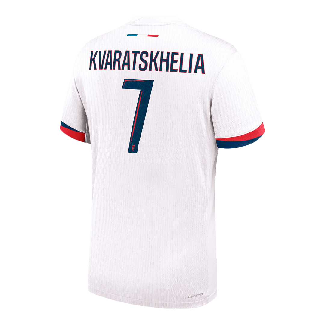 Authentic KVARATSKHELIA #7 PSG Away Soccer Jersey 2024/25 White