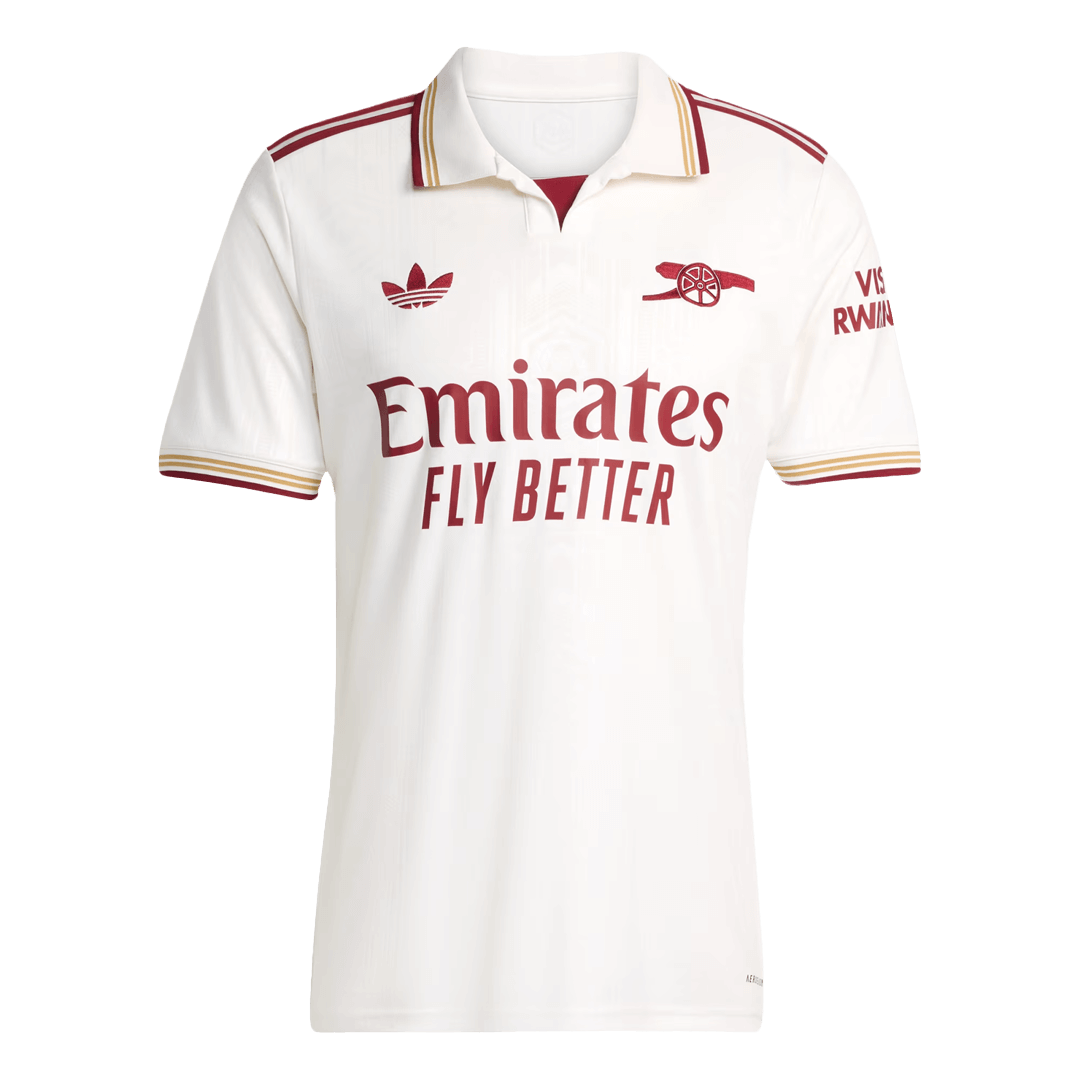 Arsenal Third Away Soccer Jersey 2025/26 White