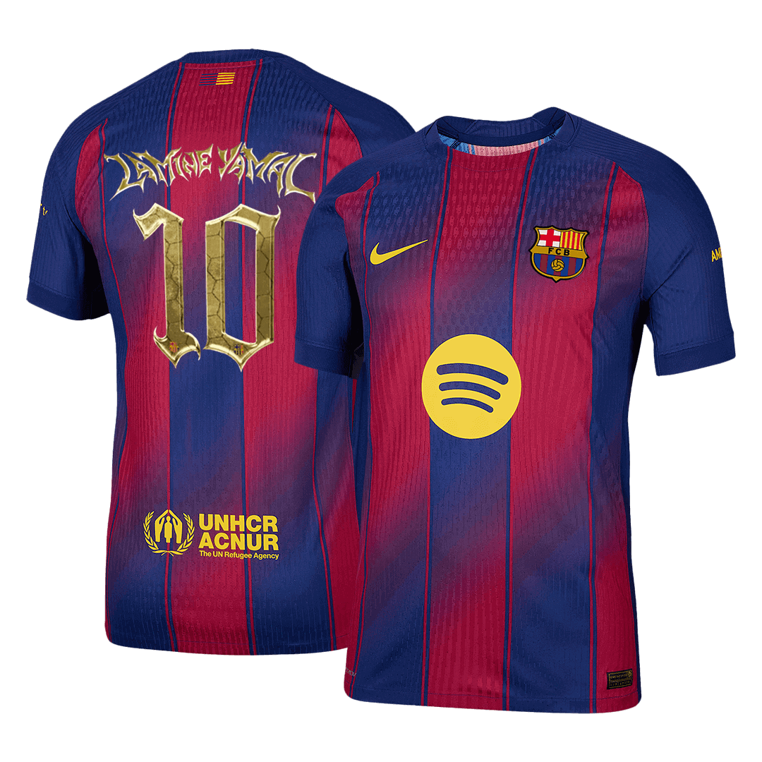 Authentic LAMINE YAMAL #10 Barcelona Home Soccer Jersey 2025/26—Kopa Trophy Edition