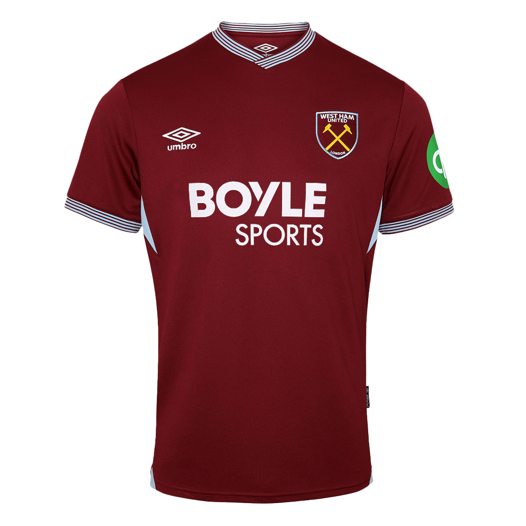 West Ham United Home Soccer Jersey 2025/26 Red