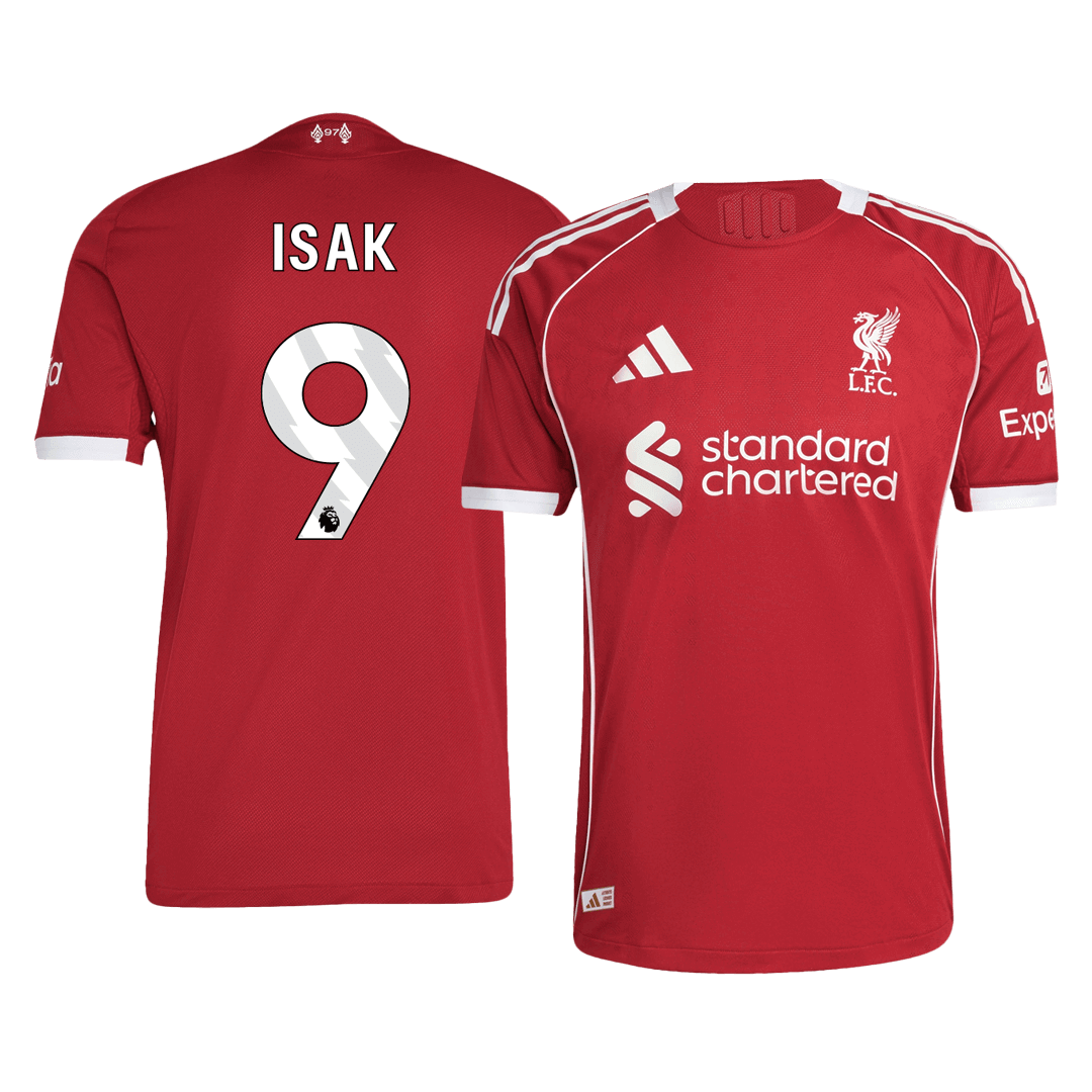 ISAK #9 Authentic Liverpool Home Soccer Jersey 25/26 Red