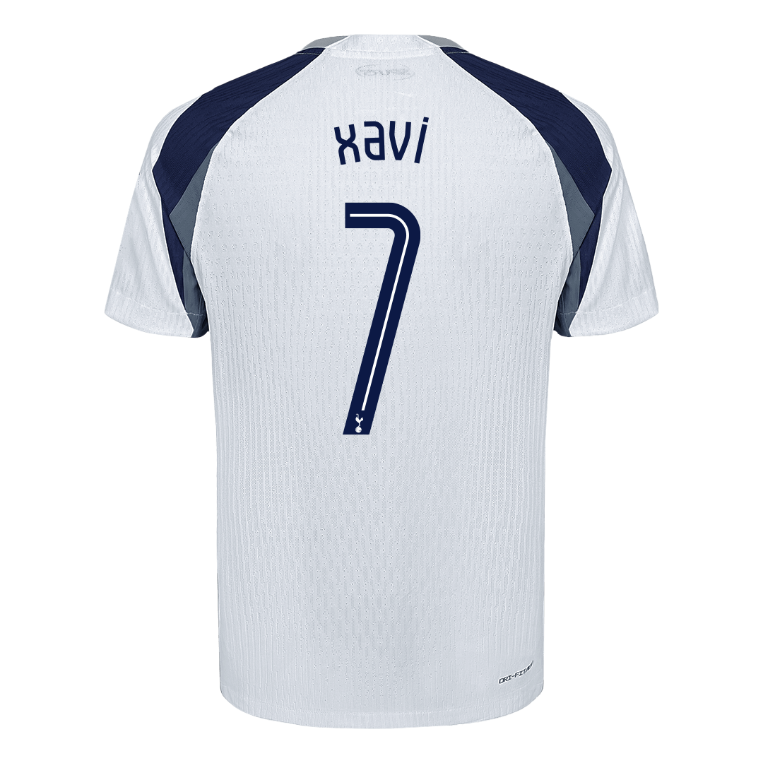 XAVI #7 Authentic Tottenham Hotspur Home Soccer Jersey 2025/26 White - UCL