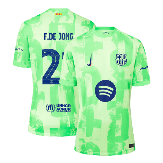 F.DE JONG #21 Barcelona Third Away Soccer Jersey 2024/25 - UCL£¨Spotify Logo Without Text£©