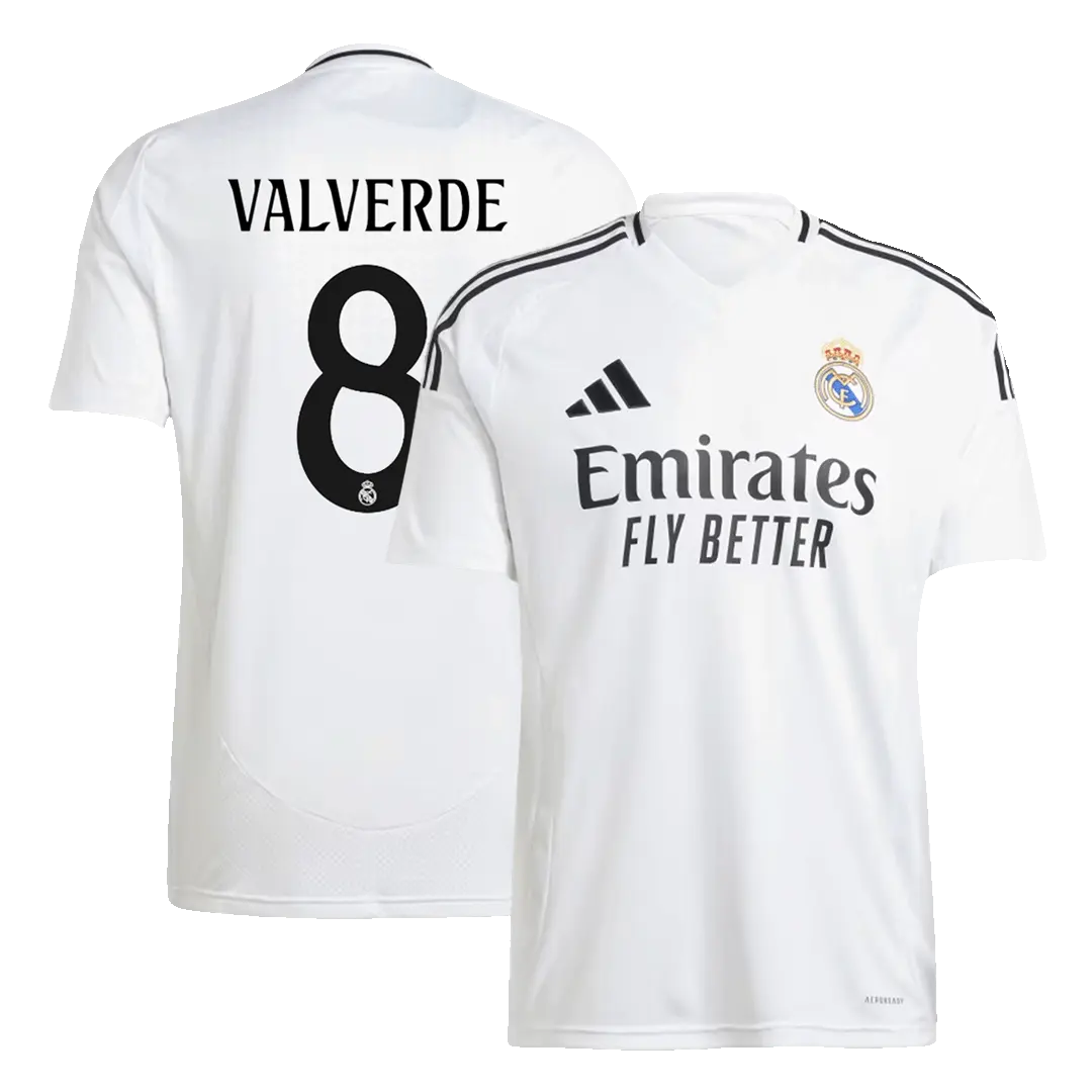 Real Madrid football shirt VALVERDE #8 Home 2024/25