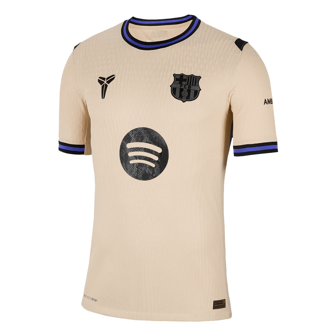 ROONY #19 Authentic Barcelona Away Soccer Jersey 2025/26 Yellow - UCL