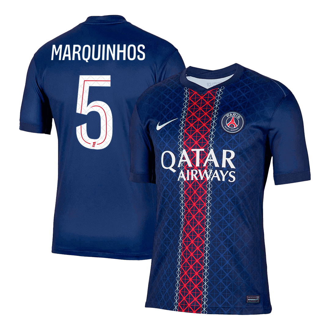 MARQUINHOS #5 PSG Home Soccer Jersey 2025/26 Navy