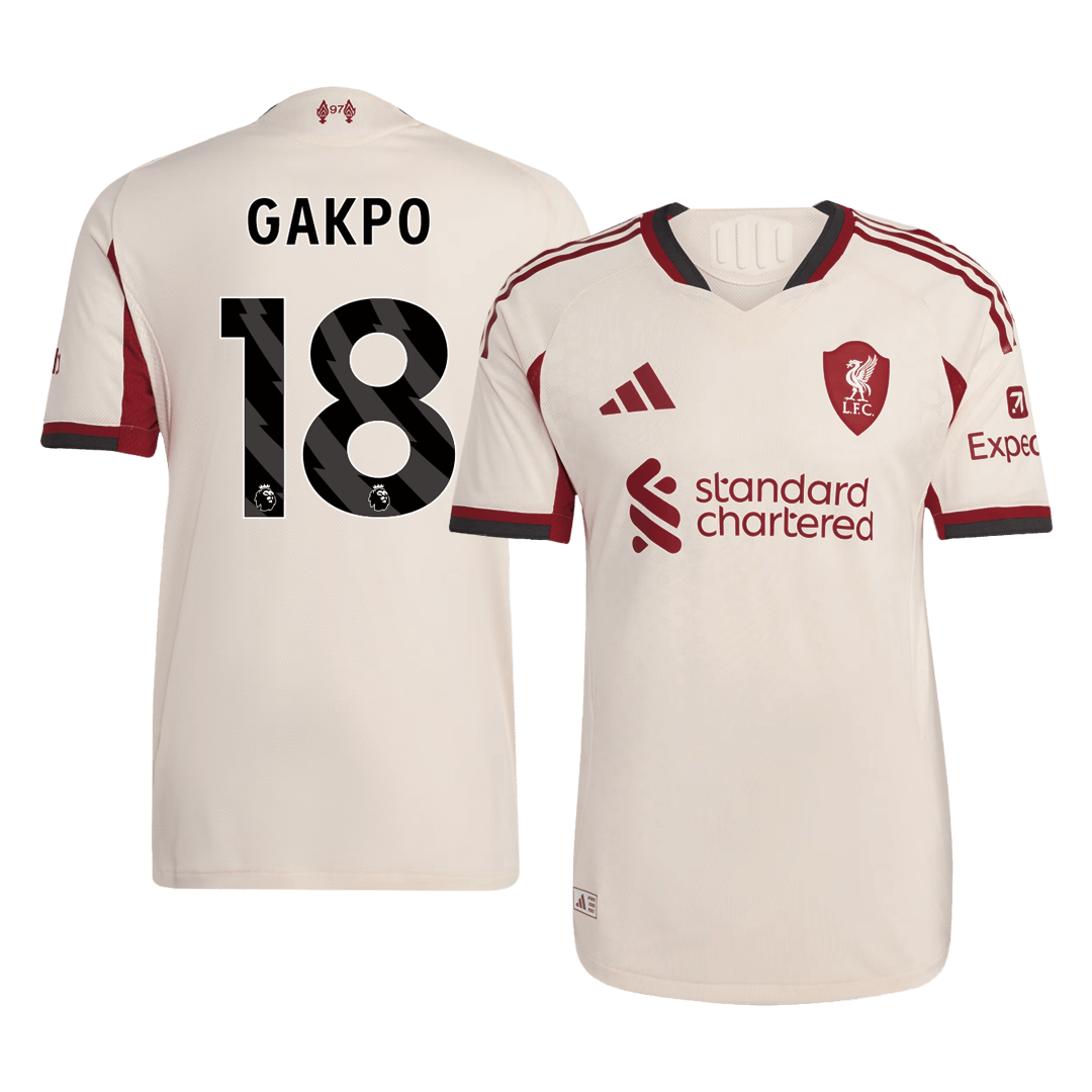 Authentic GAKPO #18 Liverpool Away Soccer Jersey 2025/26