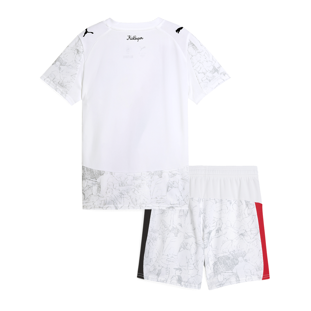 Kid's Manchester City KidSuper Soccer Jersey Kit(Jersey+Shorts) 2025/26 White - Club World Cup