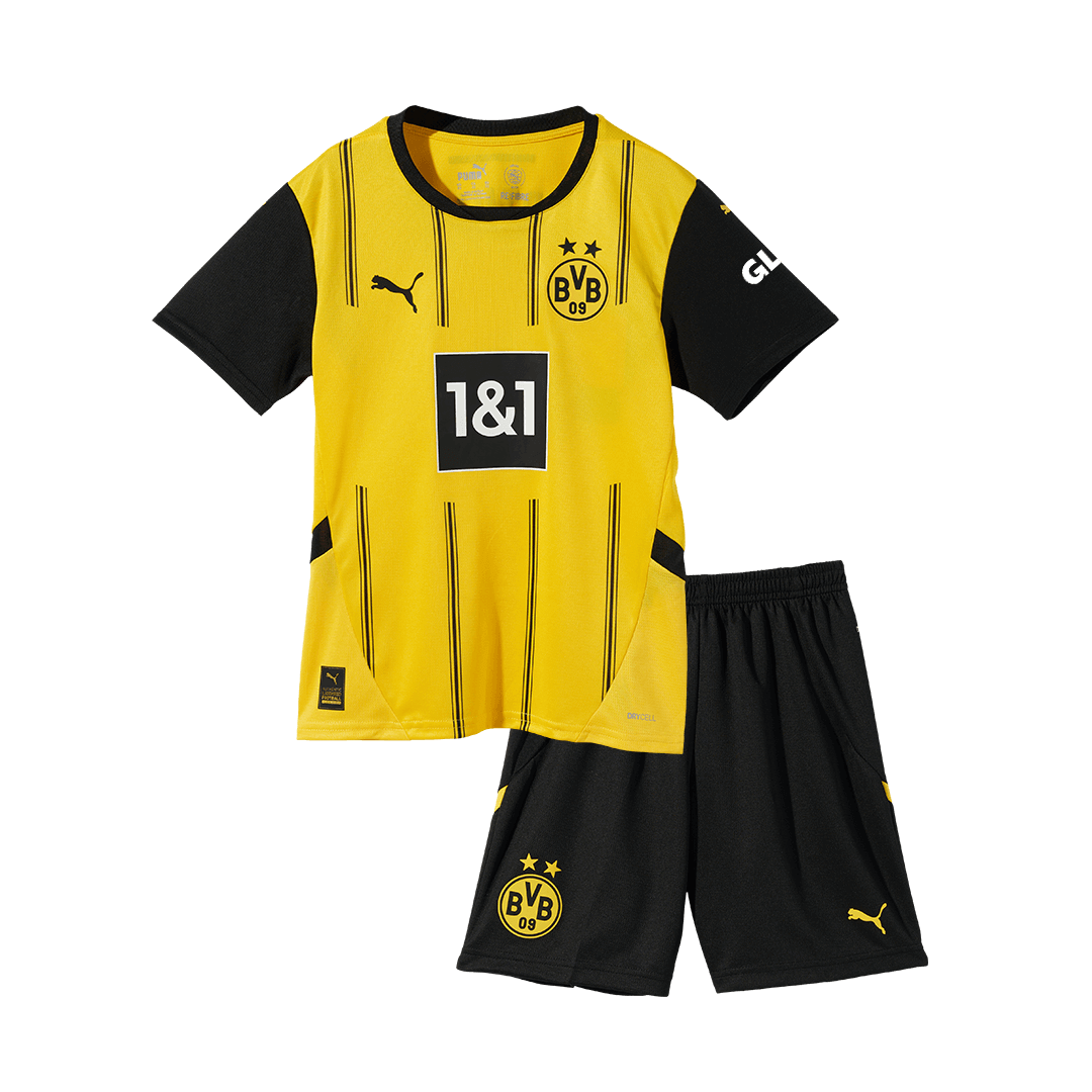Kid's Borussia Dortmund Home Soccer Jersey Kit(Jersey+Shorts+Socks) 2024/25