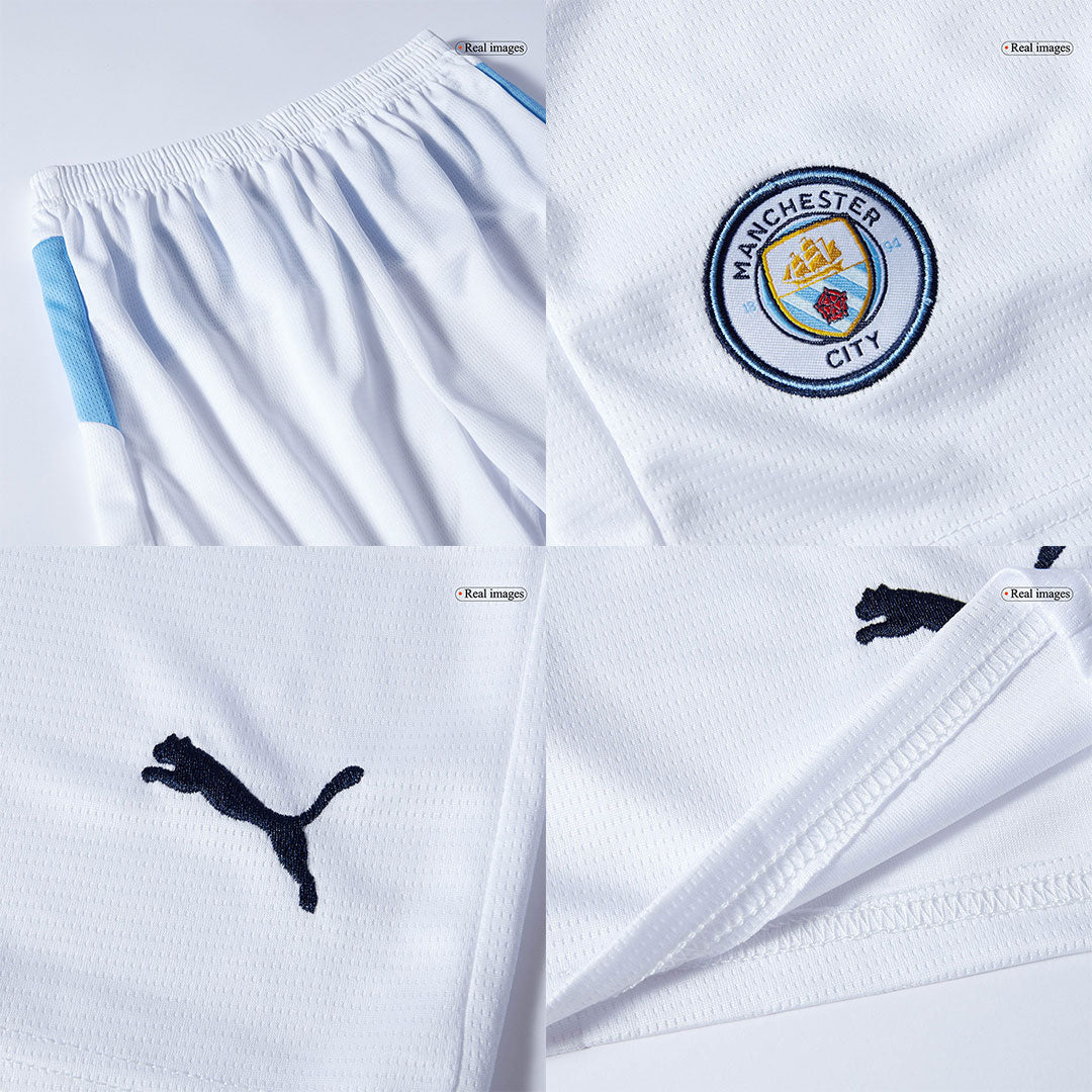 Kid's Manchester City Home Soccer Jersey Kit(Jersey+Shorts+Socks) 2025/26 Blue