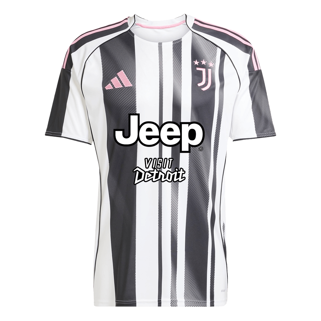 Juventus Home Soccer Jersey Kit(Jersey+Shorts) 2025/26 Black&White