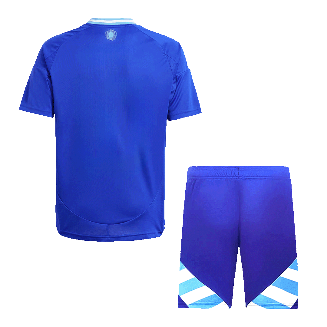 Kid's Argentina Away Soccer Jersey Kit(Jersey+Shorts) 2024