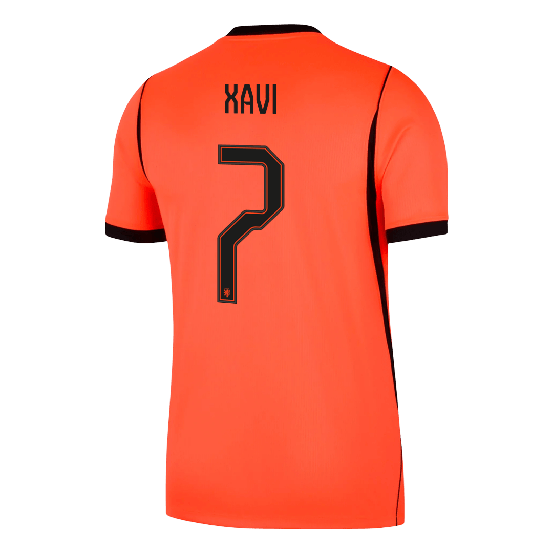 XAVI #7 Netherlands Home Soccer Jersey World Cup 2026 Orange