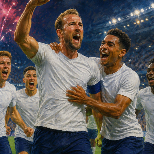 World Cup 2026 England celebration after a 6-4 win over France in Miami under stadium lights