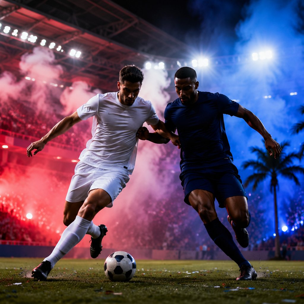 World Cup 2026 talking-points image before England vs France in Miami with stadium lights and red blue white colours