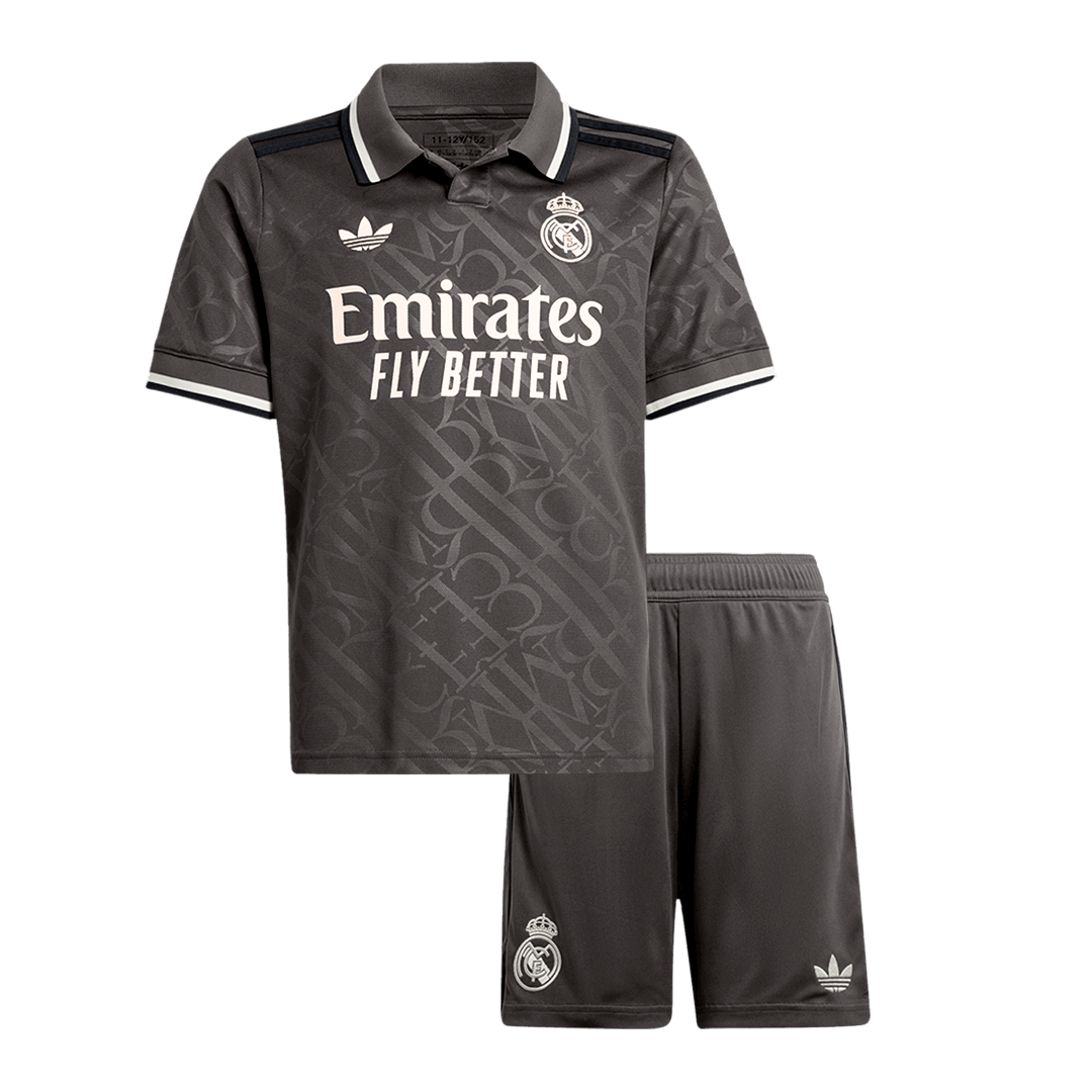 Kid's Real Madrid Third Away Football Shirt Kit (Shirt+Shorts) 2024/25 Football Kit UK