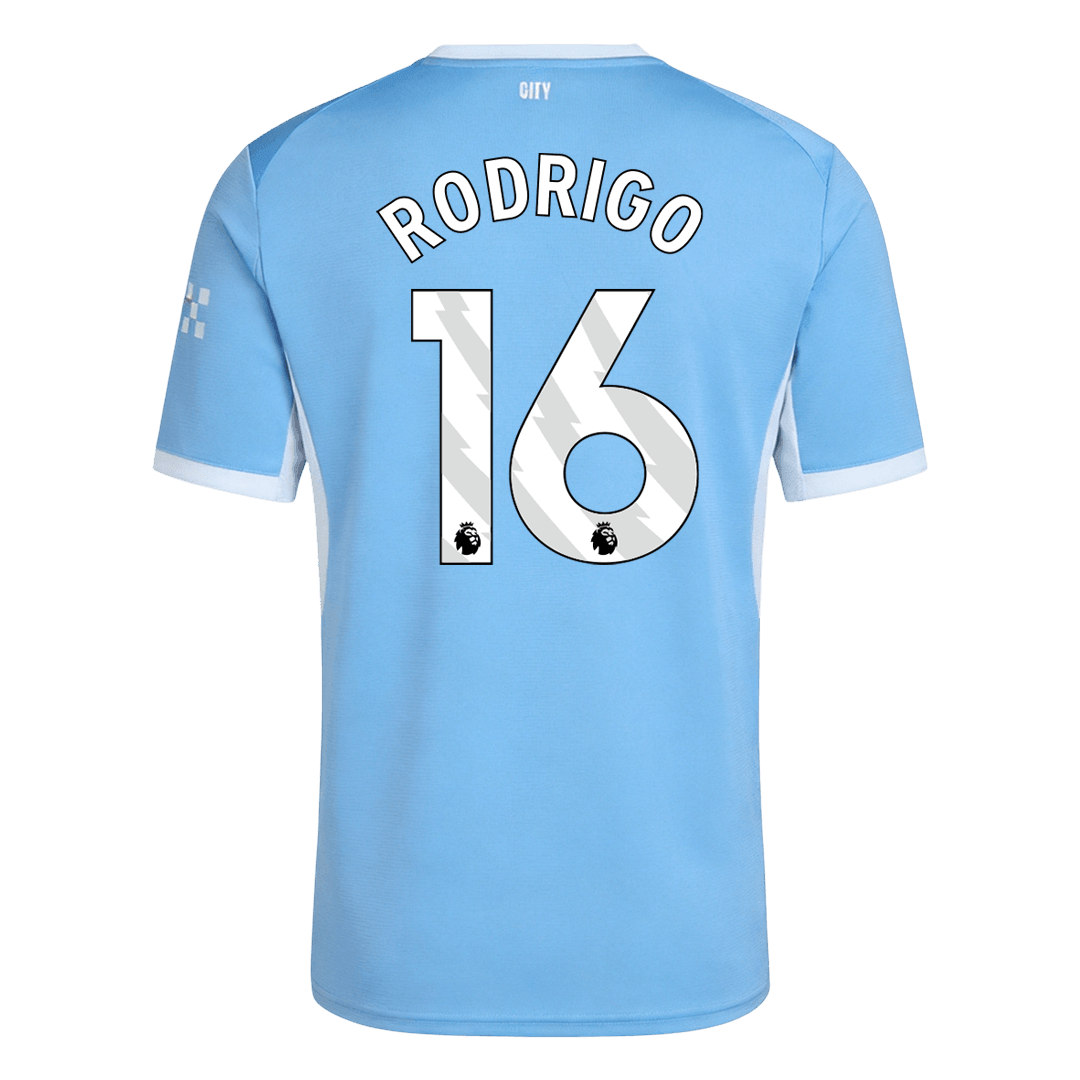 RODRIGO #16 Manchester City Home Football Shirt 26/27 Blue