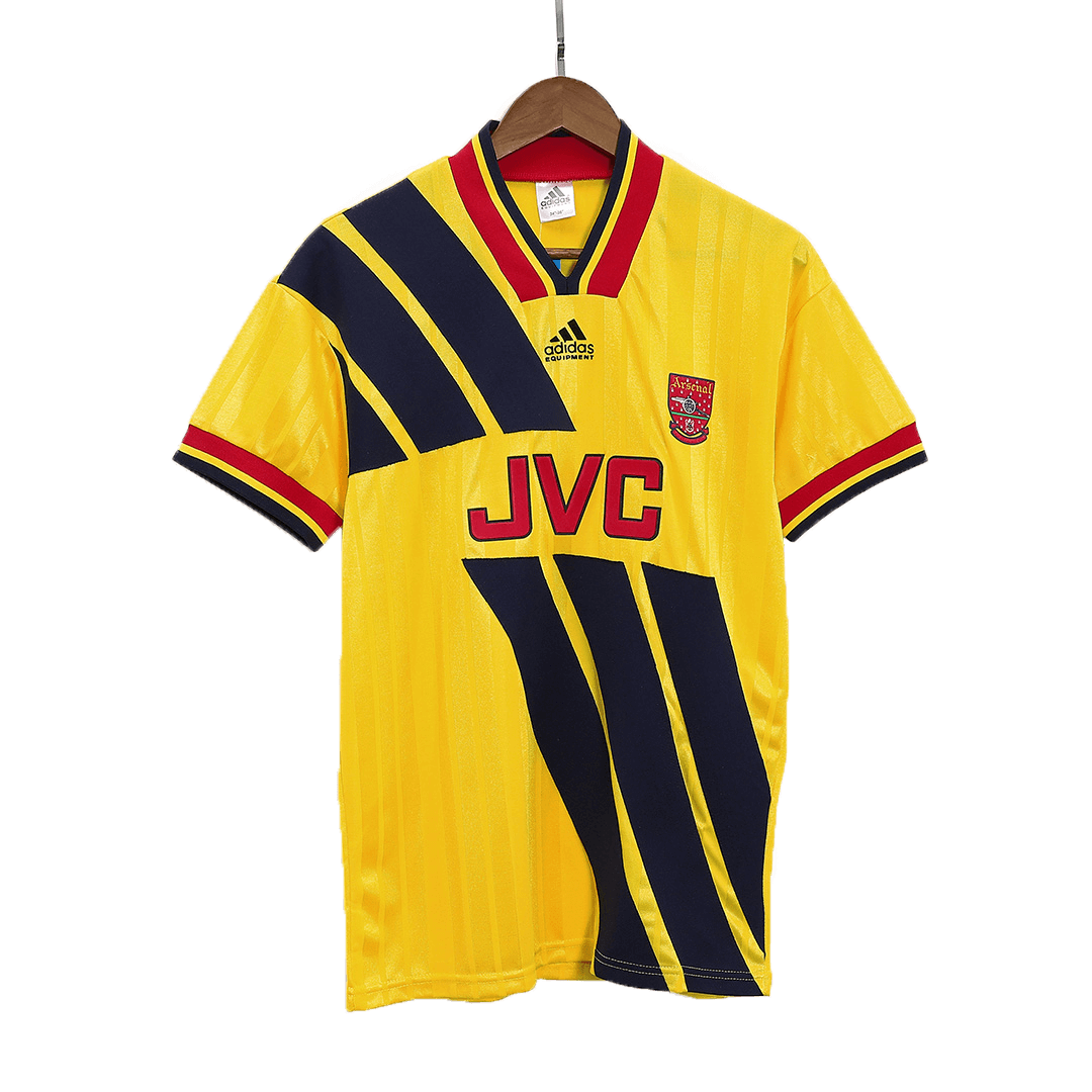 Men Retro Fan Version Arsenal Away Soccer Jersey 1993/94 Yellow
