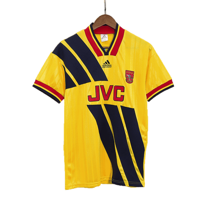 Men Retro Fan Version Arsenal Away Soccer Jersey 1993/94 Yellow