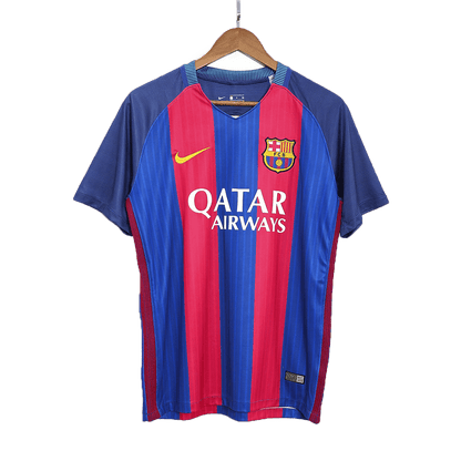 MESSI #10 Retro 2016/17 Barcelona Home Soccer Jersey Red&Blue