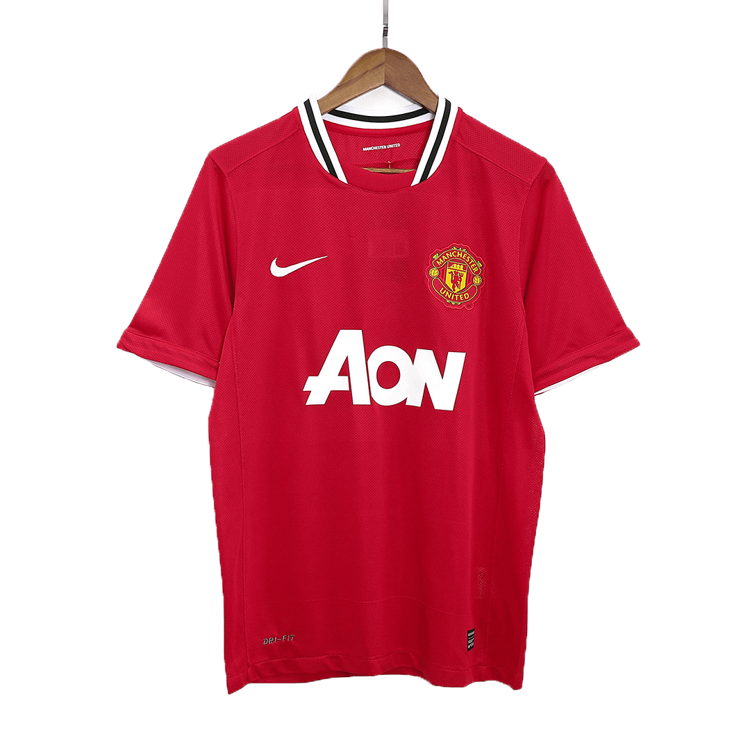 Men Retro Fan Version Manchester United Home Soccer Jersey 2011/12 Red