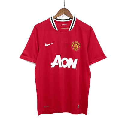 Men Retro Fan Version Manchester United Home Soccer Jersey 2011/12 Red