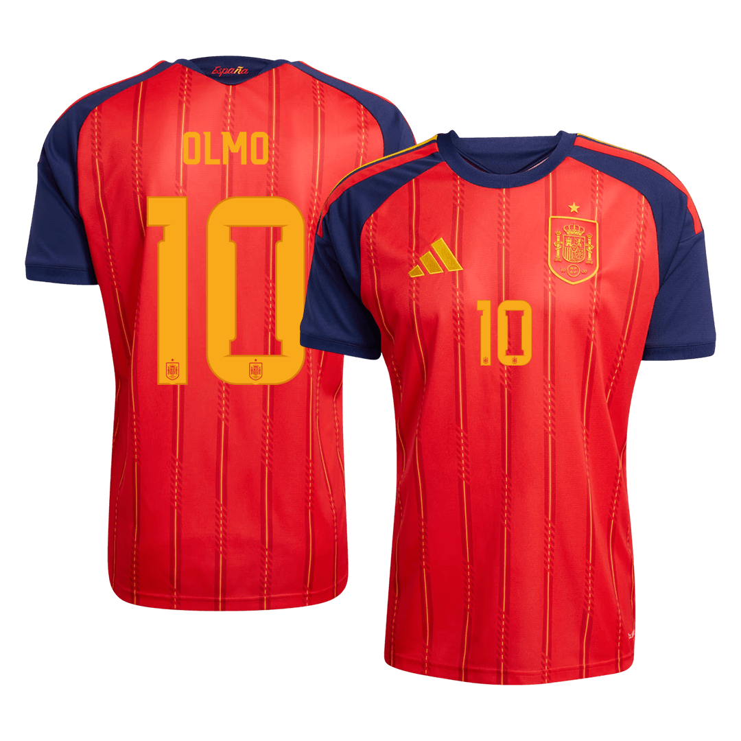 OLMO #10 Spain Home Soccer Jersey World Cup 2026 Red