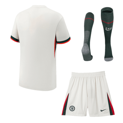 Chelsea Away Soccer Jersey Kit(Jersey+Shorts+Socks) 2025/26 White