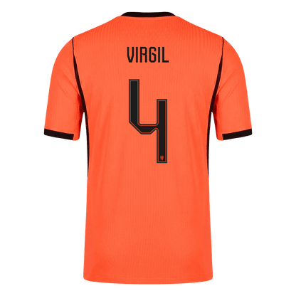 Authentic VIRGIL #4 Netherlands Home Soccer Jersey 2026