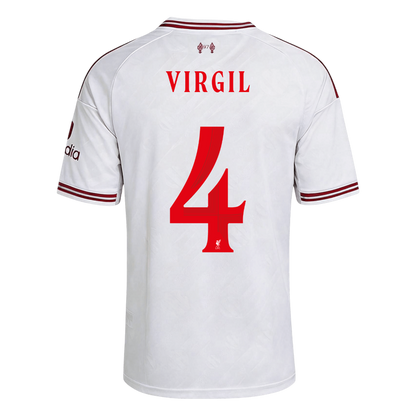 VIRGIL #4 Liverpool Away Soccer Jersey 2026/27 White - UCL