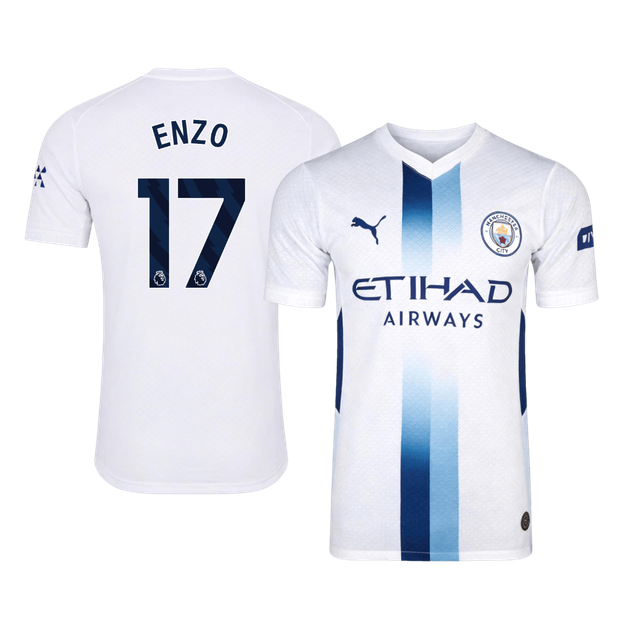 ENZO #17 Manchester City Third Soccer Jersey 2026/27 White