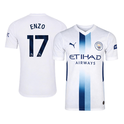 ENZO #17 Manchester City Third Soccer Jersey 2026/27 White