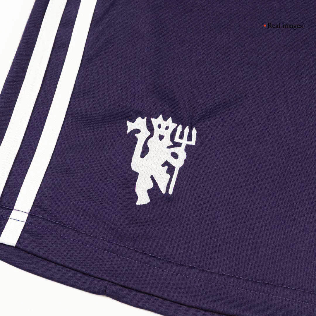 Manchester United Away Soccer Shorts 25/26 Purple