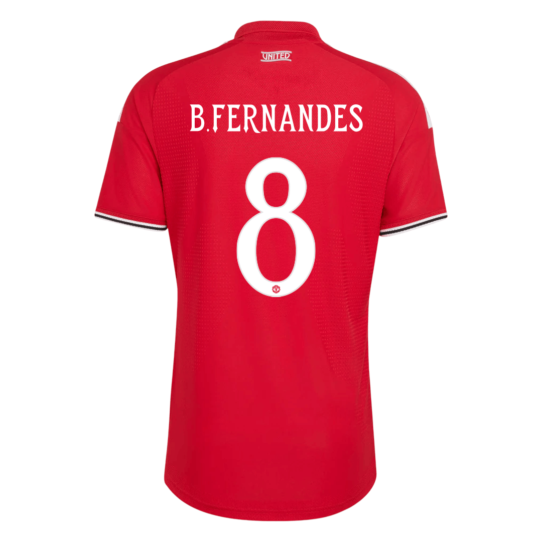 Authentic B. FERNANDES #8 Manchester United Home Soccer Jersey 2026/27