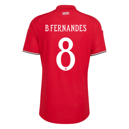 Authentic B. FERNANDES #8 Manchester United Home Soccer Jersey 2026/27