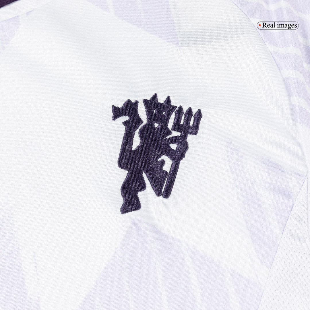 Manchester United Away Long Sleeve Soccer Jersey 2025/26 White