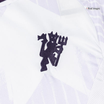 Manchester United Away Long Sleeve Soccer Jersey 2025/26 White