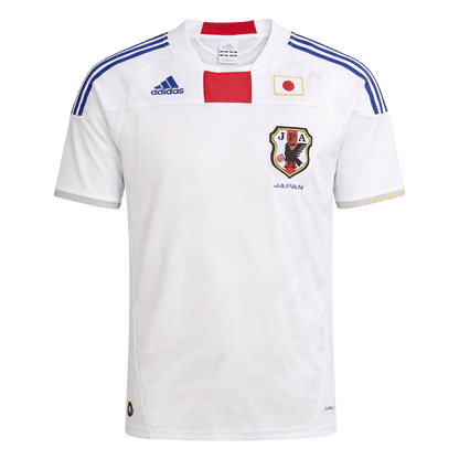 Men Retro Japan Away Soccer Jersey World Cup 2010 White