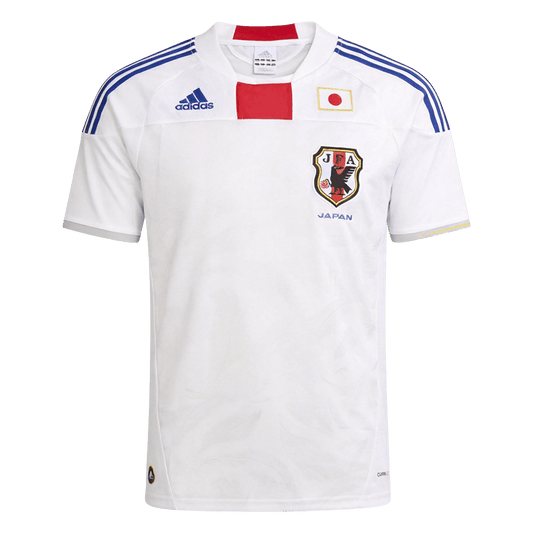 Men Retro Japan Away Soccer Jersey World Cup 2010 White