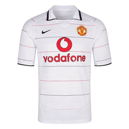 Men Retro Fan Version 04/06 Manchester United Away Soccer Jersey White