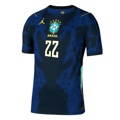 Authentic JOÃO PEDRO #22 Brazil Away Soccer Jersey 2026