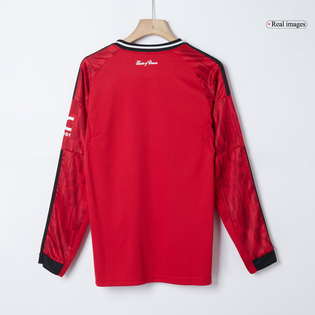 Manchester United Home Long Sleeve Soccer Jersey 2025/26 Red
