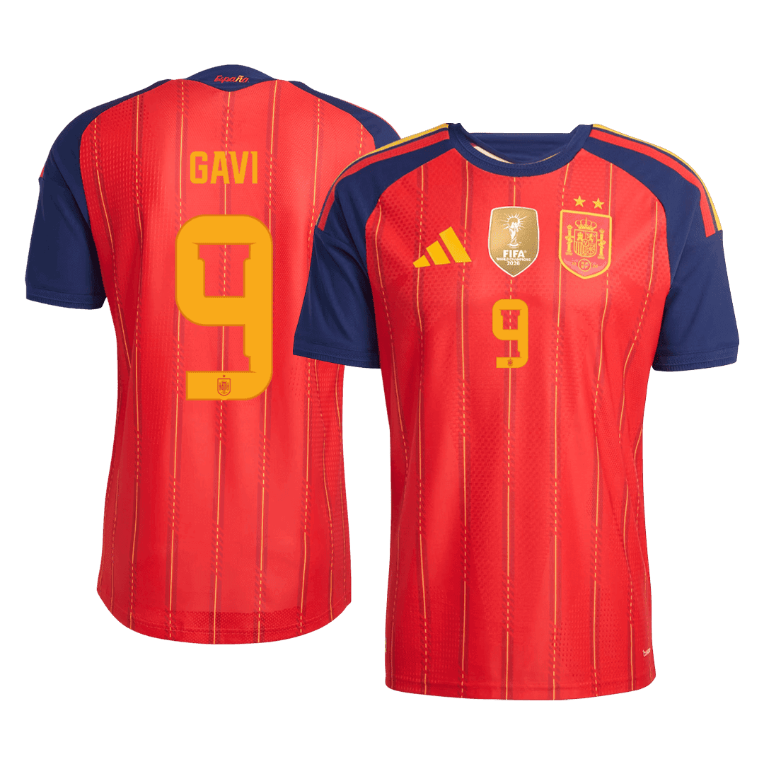 Authentic GAVI #9 Spain Home Soccer Jersey 2026