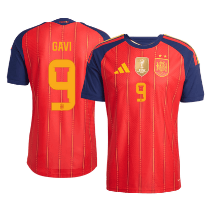 Authentic GAVI #9 Spain Home Soccer Jersey 2026