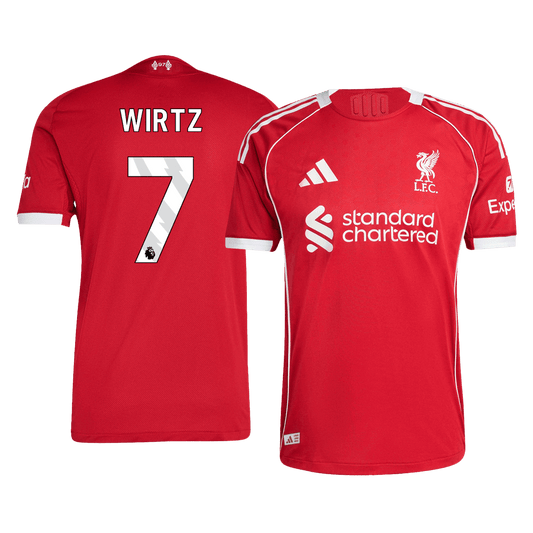 Authentic WIRTZ #7 Liverpool Home Soccer Jersey 2025/26 Red