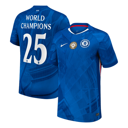 WORLD CHAMPIONS #25 Chelsea Home Soccer Jersey 2025/26 Blue - with chest badge