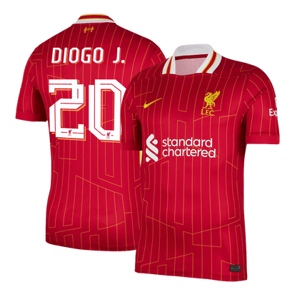 DIOGO J. #20 Liverpool Home Soccer Jersey 2024/25 Red - UCL