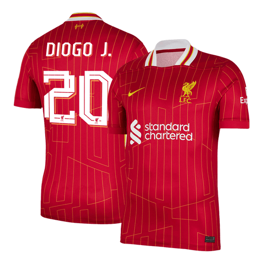DIOGO J. #20 Liverpool Home Soccer Jersey 2024/25 Red - UCL
