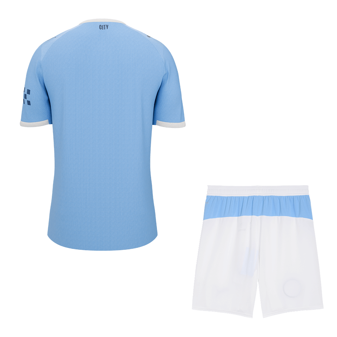 Manchester City Home Soccer Jersey Kit(Jersey+Shorts) 2025/26 Blue